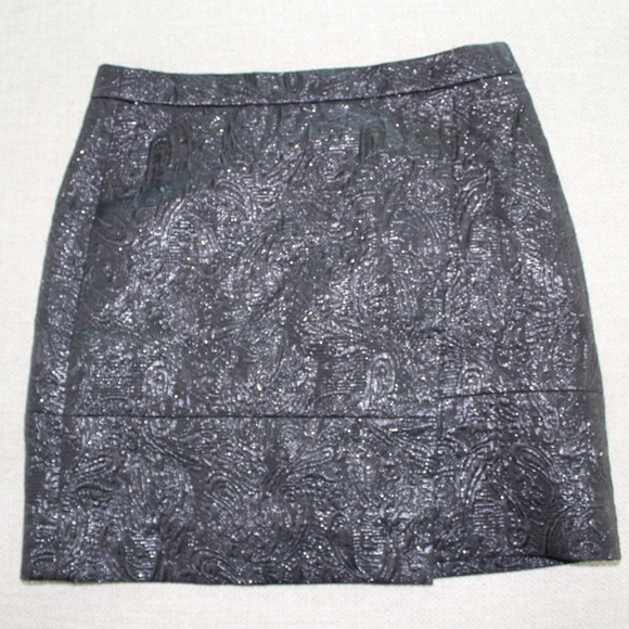 J crew black metallic skirt - Picture 3 of 7